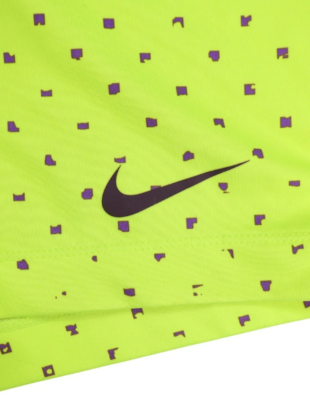 Nike Pro Women's M Neon Yellow Purple Compression Shorts 3